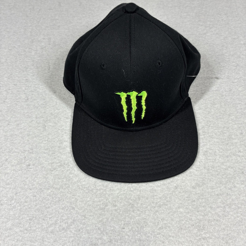 Monster Energy Embroidered Cap Hat L/XL Large X-Large Flat Brim Motocross BMX